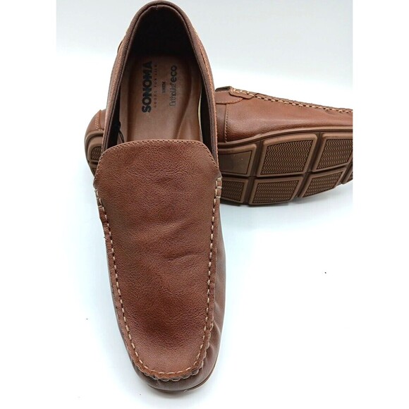 Sonoma Ortholite Eco Men’s Slip On Shoes Size 11.5 Wide Leather Topsides - Picture 1 of 11
